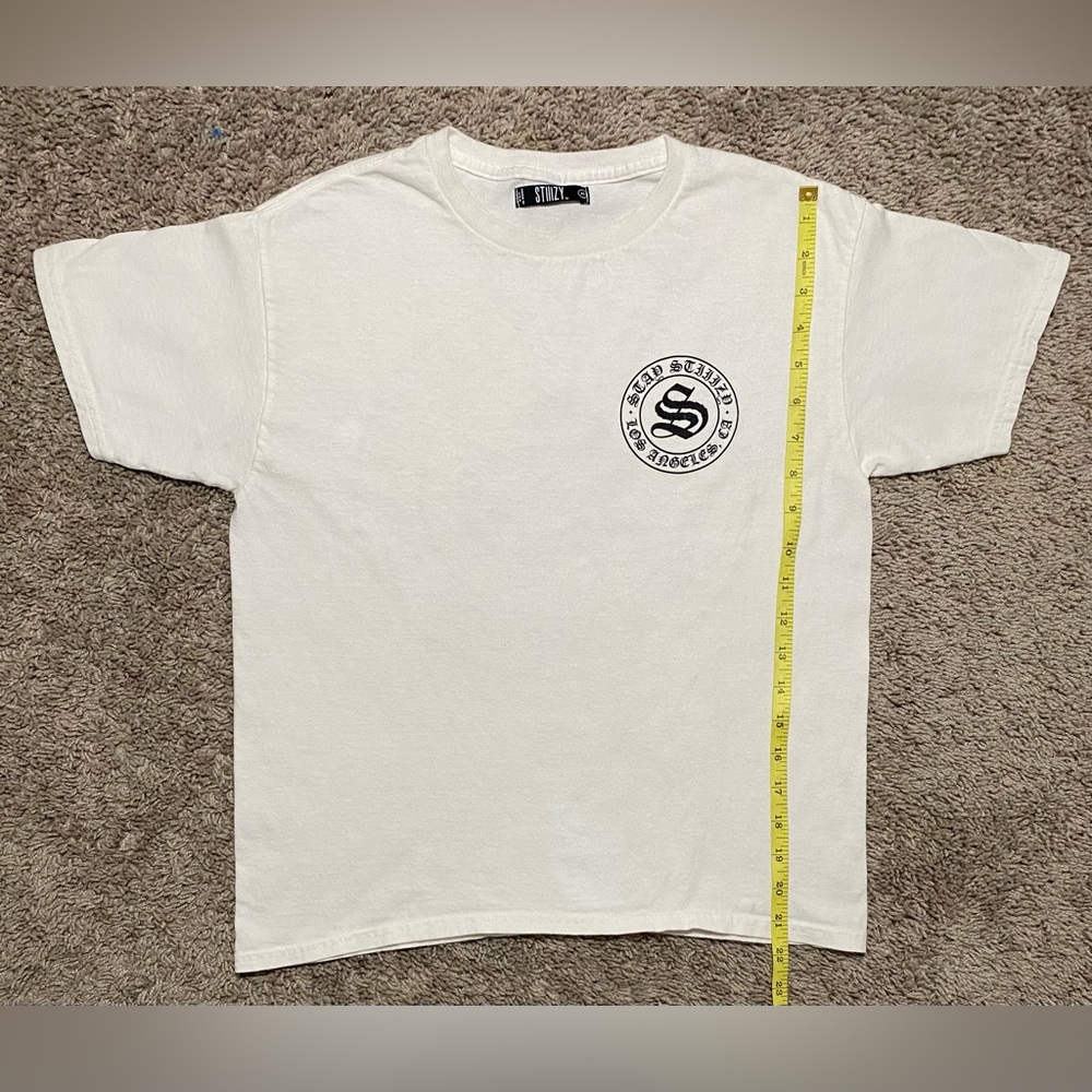 Stiiizy Los Angeles Unisex White T Shirt SIZE X-SMALL